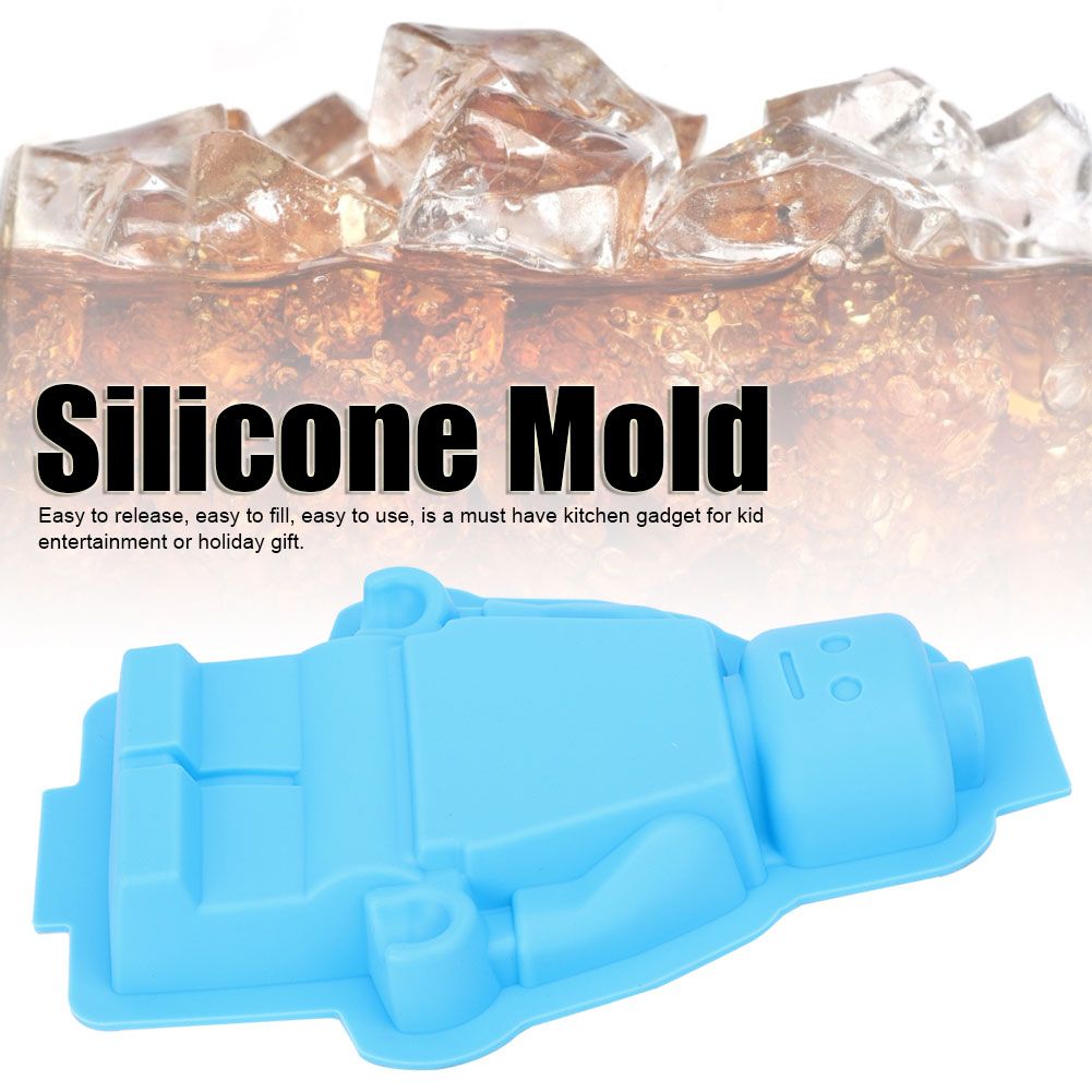 Robot Shaped Silicone Mold Ice Cubes Mold Chocolate Fondant Cake Mould DIY view 11
