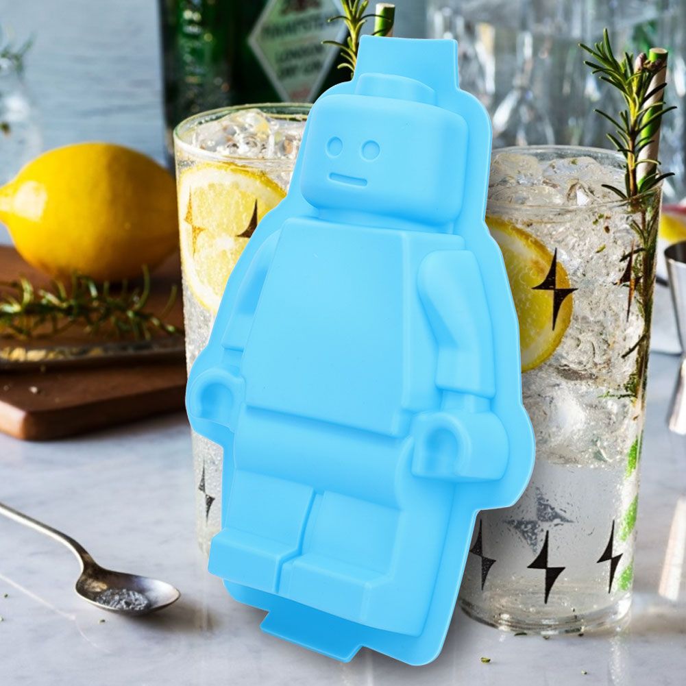 Robot Shaped Silicone Mold Ice Cubes Mold Chocolate Fondant Cake Mould DIY view 12