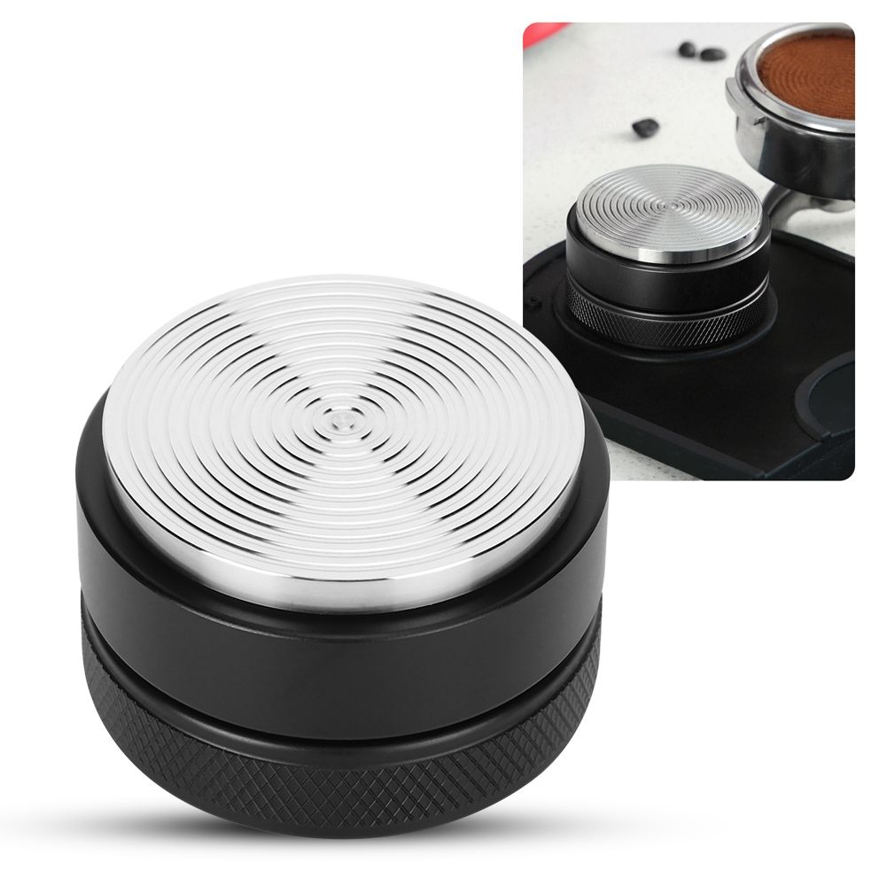 Height Adjustable Stainless Steel Coffee Distributor with NonSlip Thread Base
