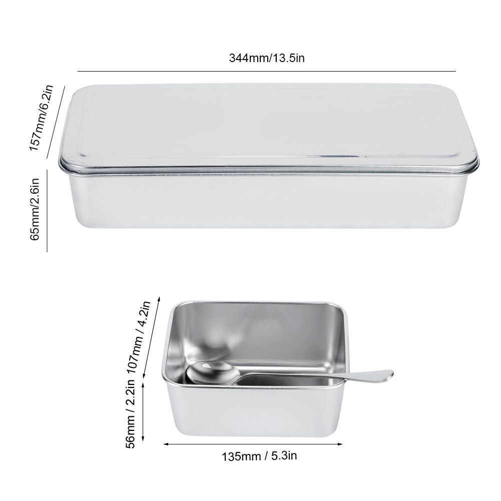 Household 3‑Grid Stainless Steel Seasoning Box Jar Spice Container Set with view 11