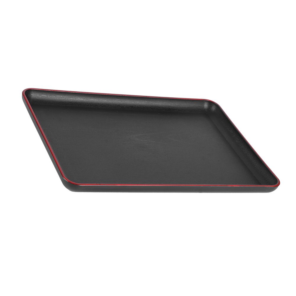 Tray Wood Grain Imitation Rectangular Acrylic Plastic Tray for Fast Food Hotel view 7