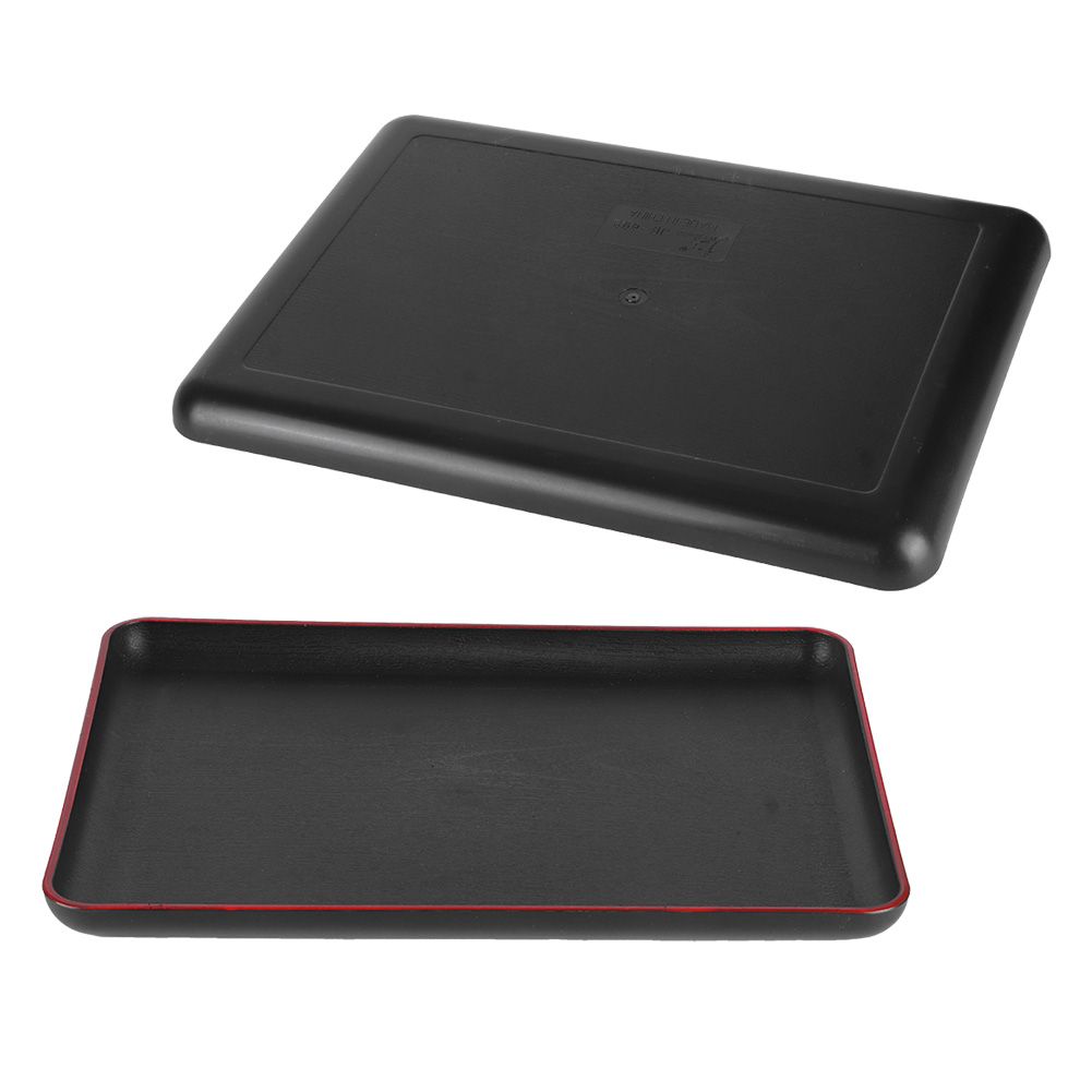 Tray Wood Grain Imitation Rectangular Acrylic Plastic Tray for Fast Food Hotel view 8