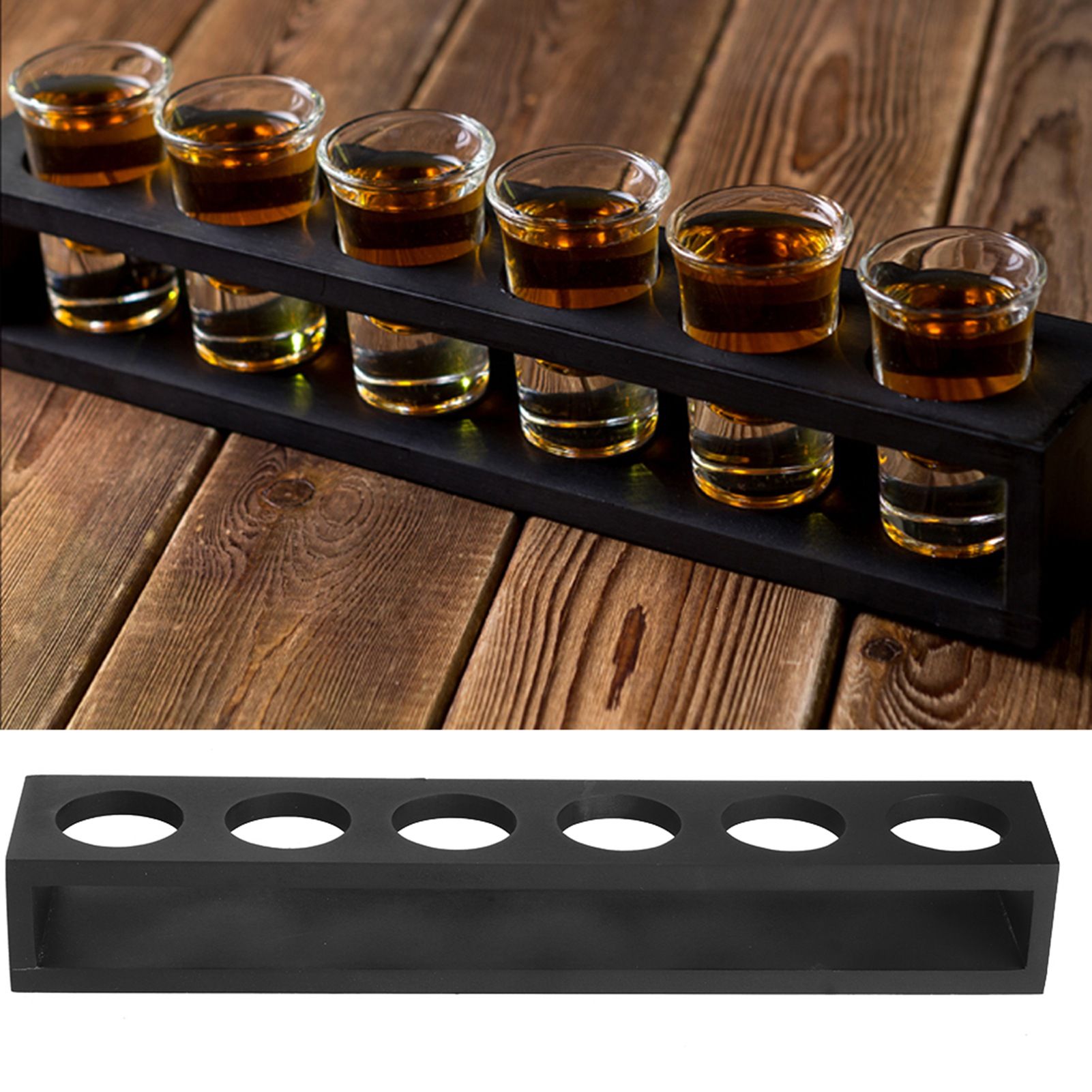 Black Wooden Wine Glass Rack Cup Holders Stand for Home Bar Restaurant Wedding view 10