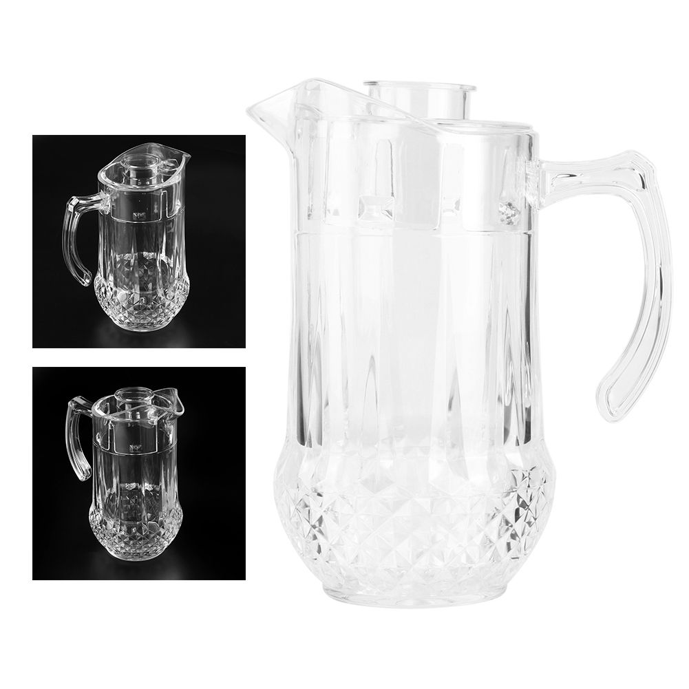 1300ml Acrylic Cold Water Jug Draft Beer Pot Duckbill Kettle with Lid for KTV