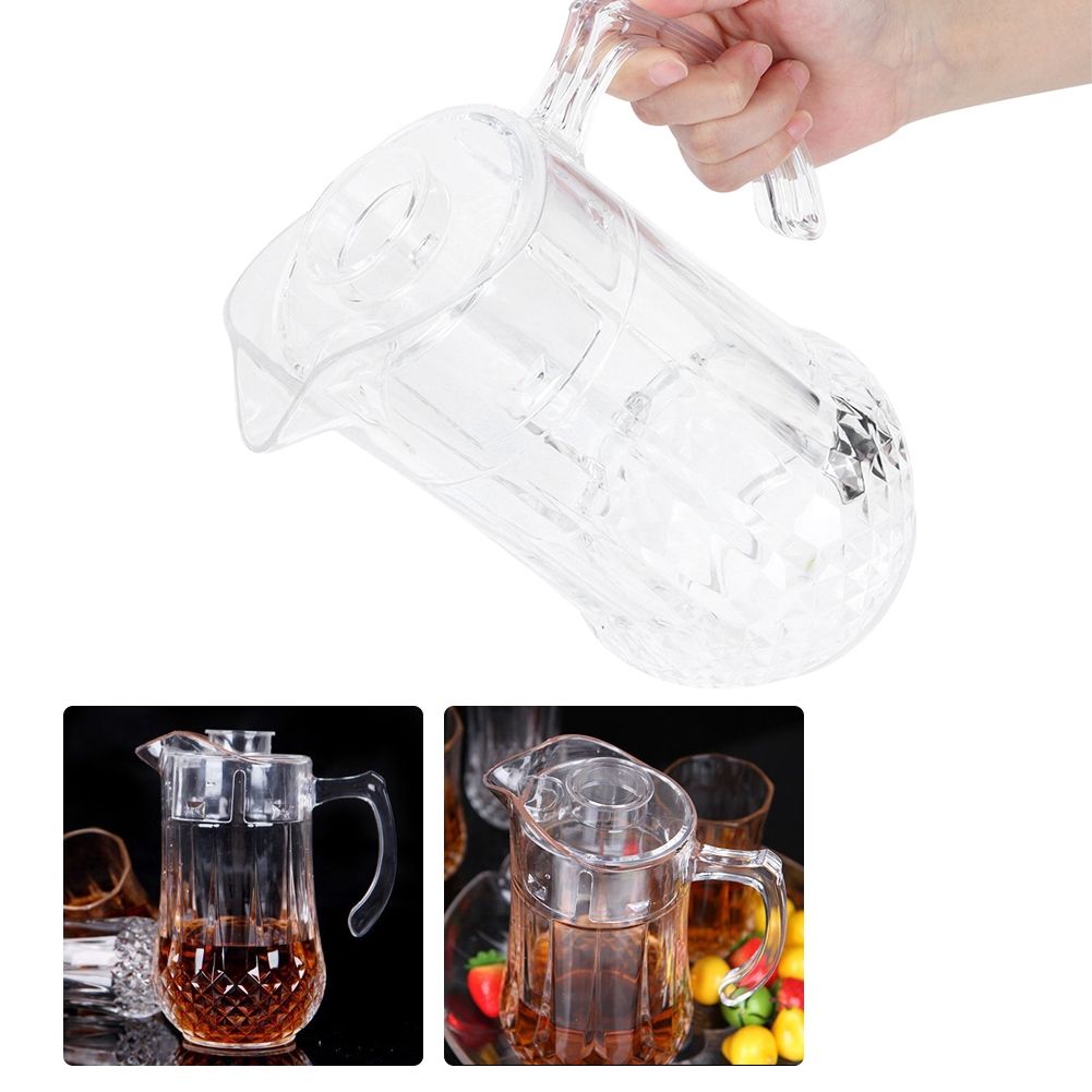 1300ml Acrylic Cold Water Jug Draft Beer Pot Duckbill Kettle with Lid for KTV view 4