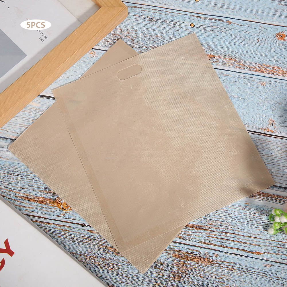 5PCS Reusable Toaster Bags Heat Resistant Non Stick Bread Bags Sandwiches view 8