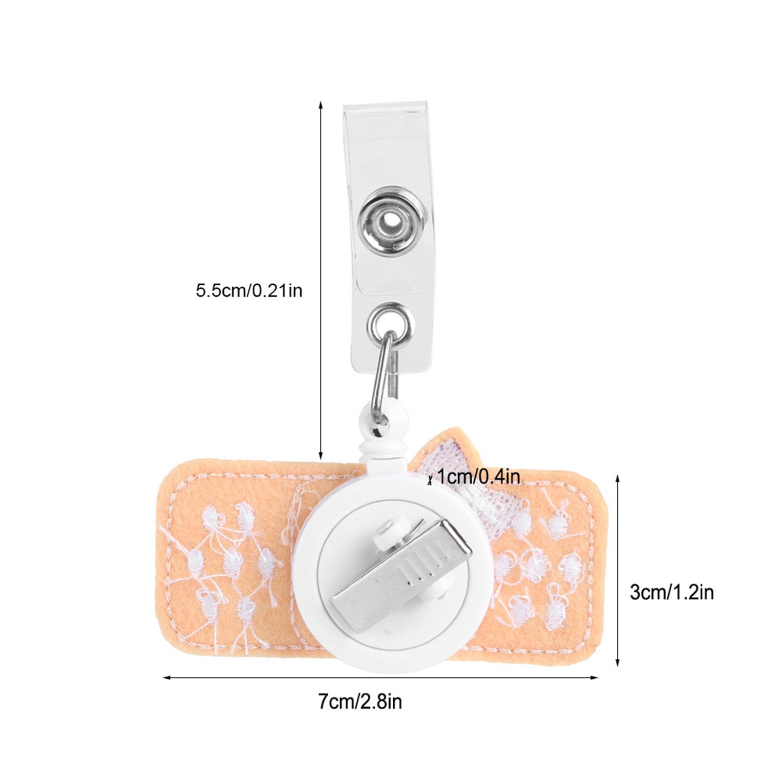 3Pcs 360 Degree Rotating Badge Reel Bow HeartShape Retractable Employee Card view 12
