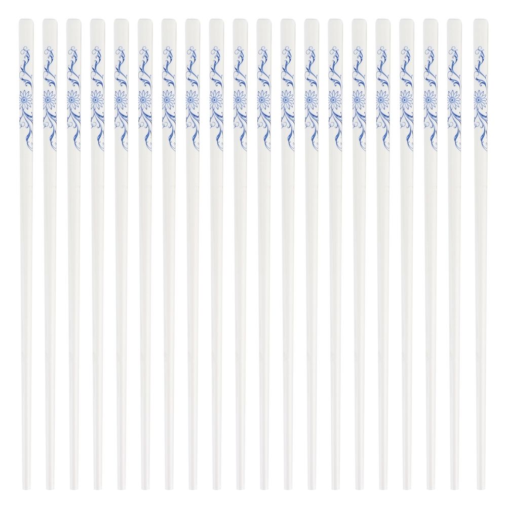 10 Pairs European Style Ceramic Chopsticks Set with Wood Box Tableware Art — image 1