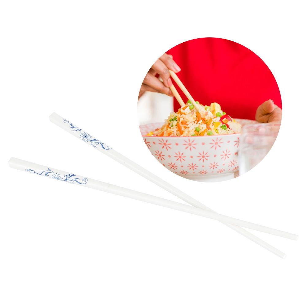 10 Pairs European Style Ceramic Chopsticks Set with Wood Box Tableware Art view 10