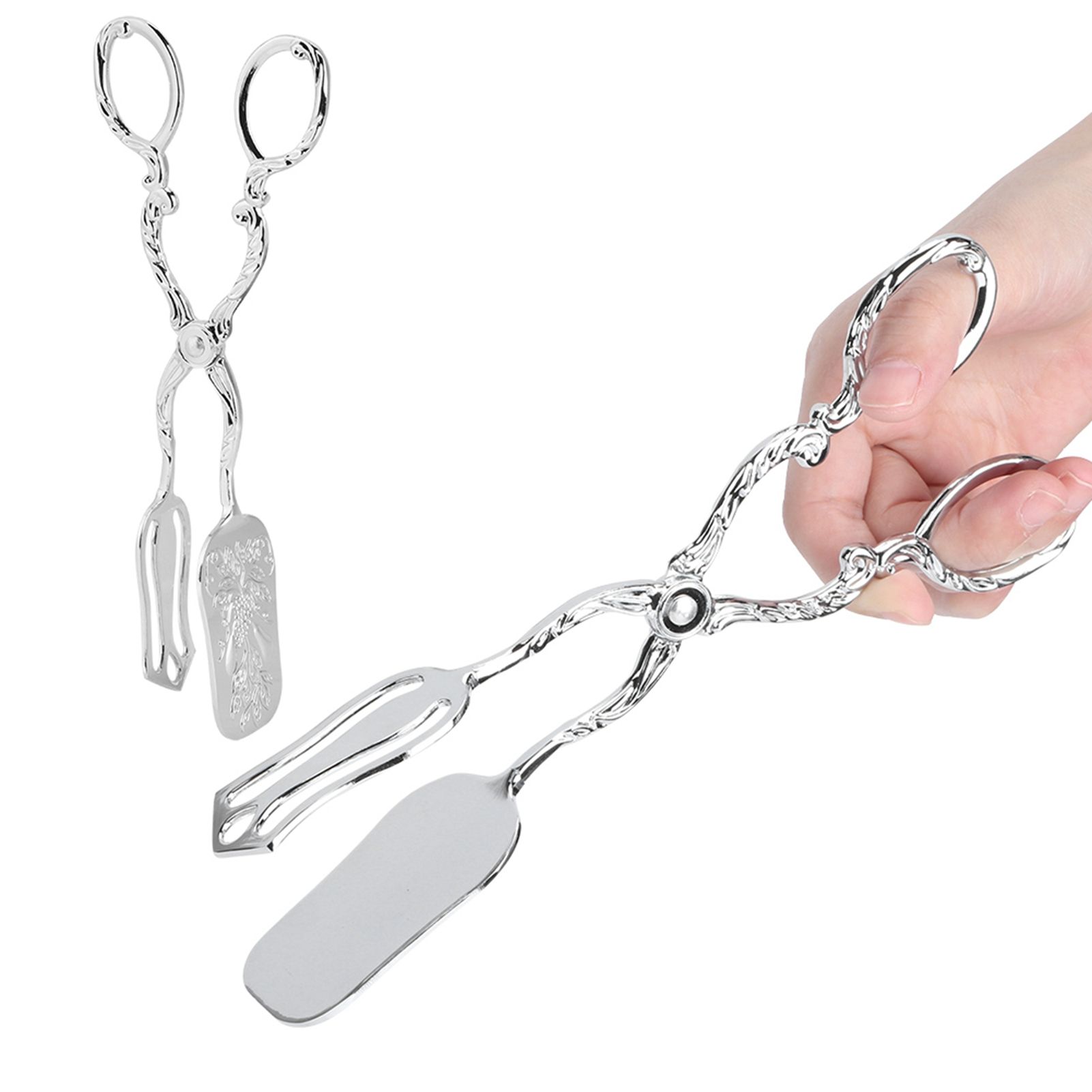 Vintage Food Clip Zinc Alloy Bread Tongs Buffet Party Catering Serving Tongs view 10