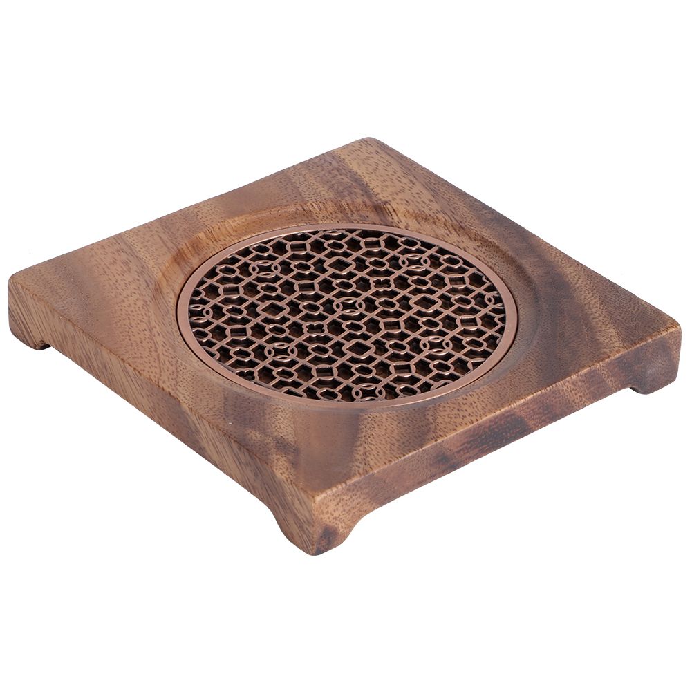 Household Innovative Walnut Square Teapot Mat Heat Insulation Coaster Tea view 3