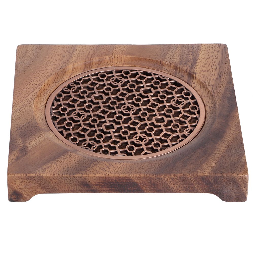 Household Innovative Walnut Square Teapot Mat Heat Insulation Coaster Tea view 4