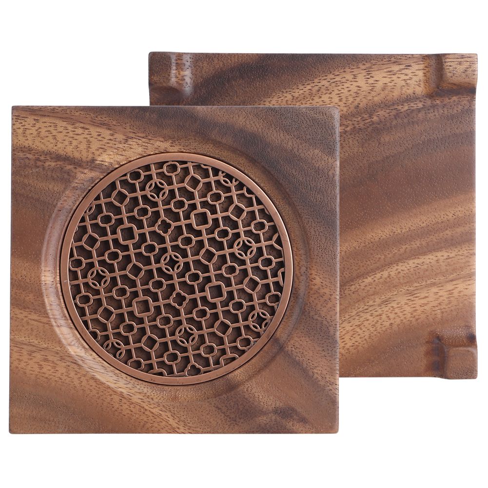 Household Innovative Walnut Square Teapot Mat Heat Insulation Coaster Tea view 7