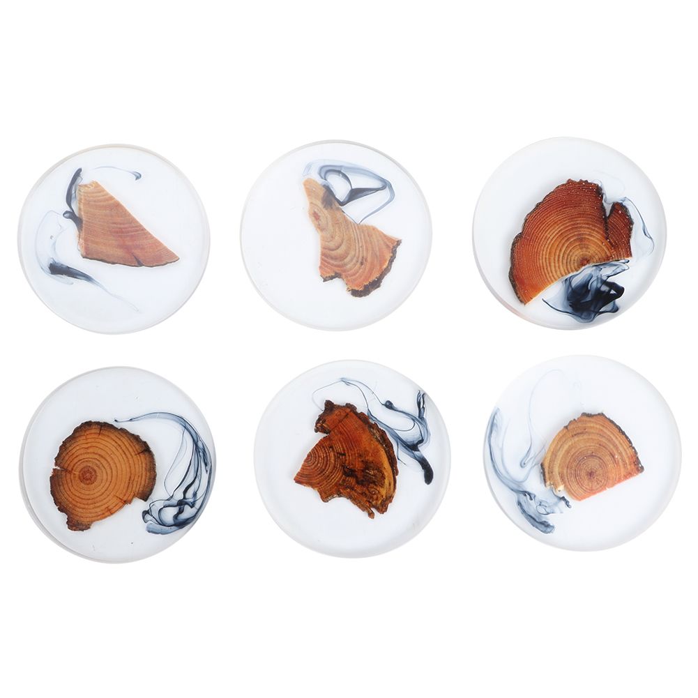 Resin Pine Coasters Heat Resistant Placemats Drink Mat Tea Coffee Cup Pad view 5