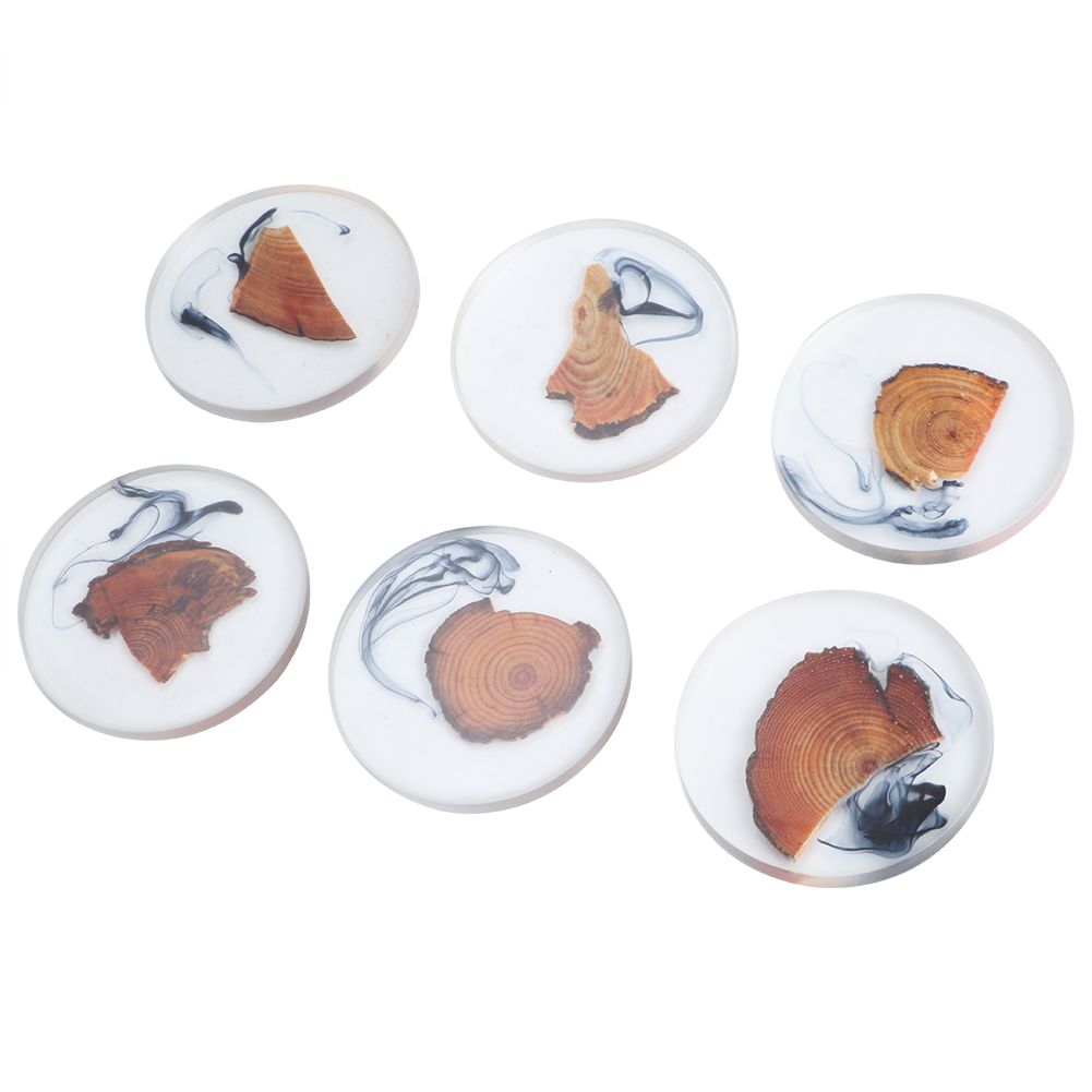 Resin Pine Coasters Heat Resistant Placemats Drink Mat Tea Coffee Cup Pad view 7