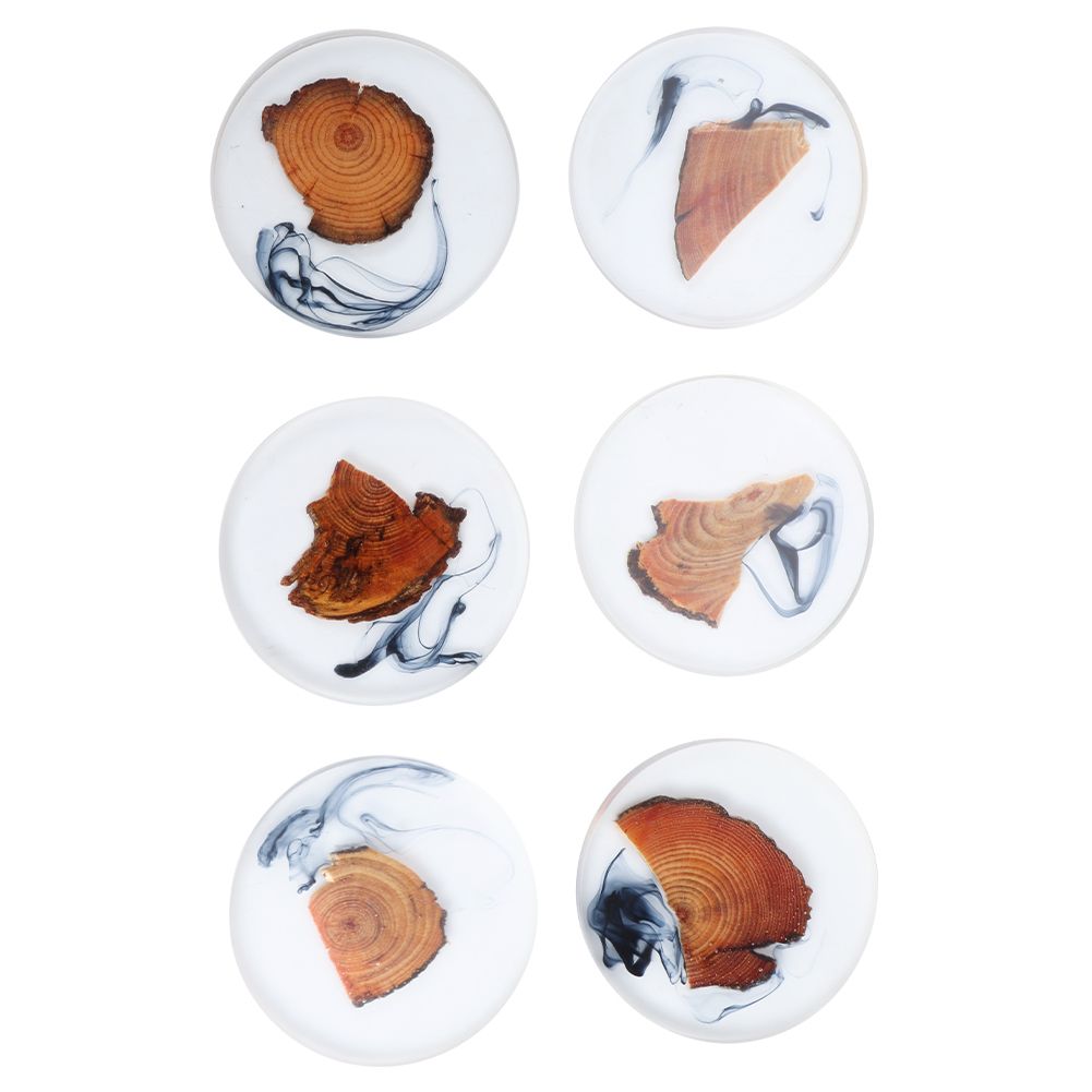 Resin Pine Coasters Heat Resistant Placemats Drink Mat Tea Coffee Cup Pad view 8