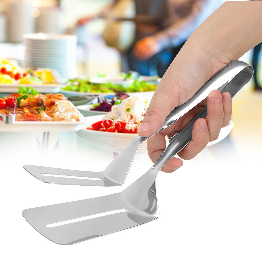 Stainless Steel Steak Clip Bread Clamp Multipurpose Food Tongs Pizza Spatula view 10