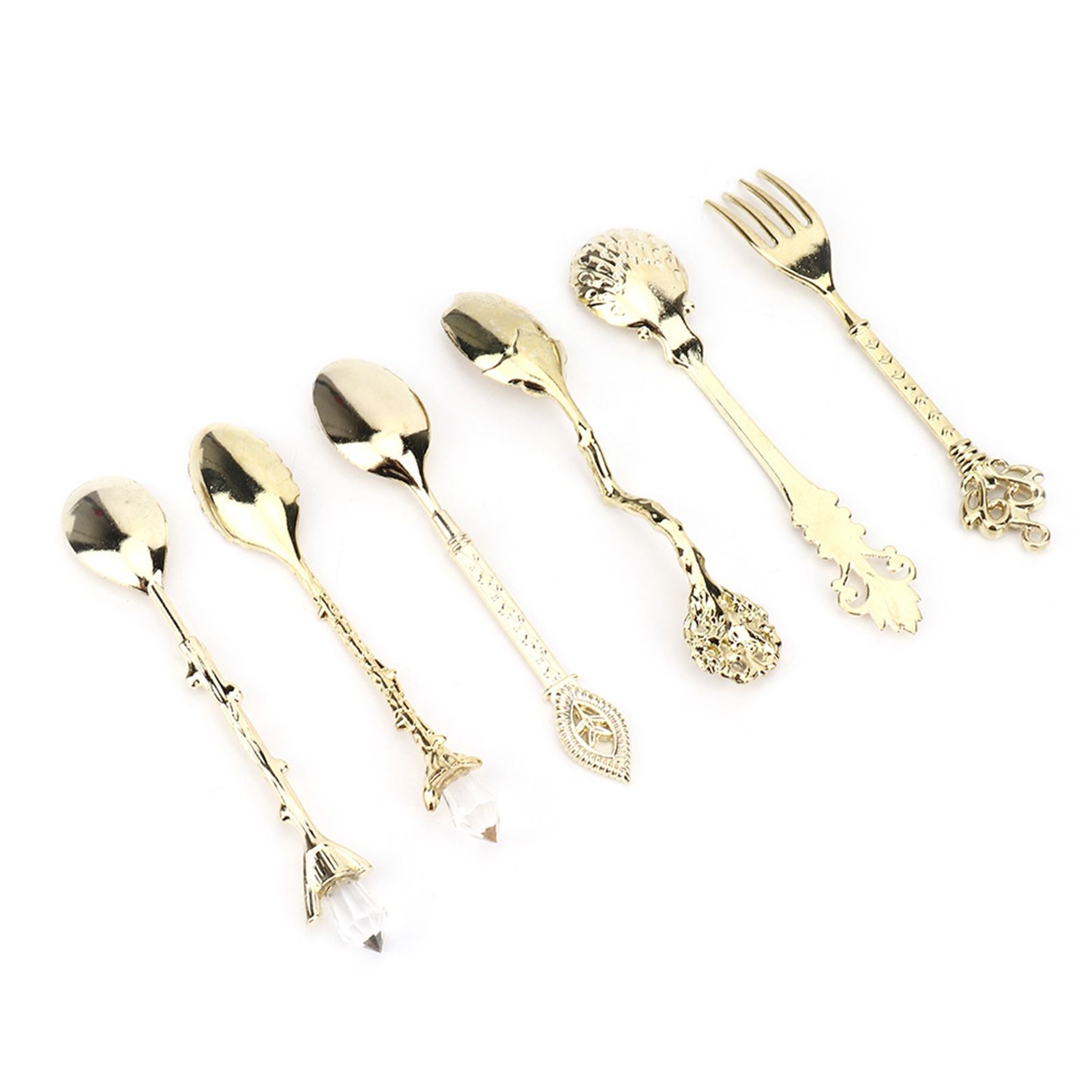 6Pcs/Set Innovative Vintage Retro Zinc Alloy Spoons Fork Set Cutlery Kitchen view 8