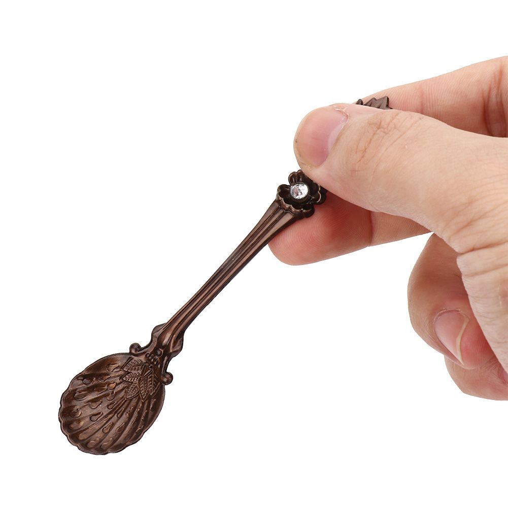 6Pcs Set Innovative Vintage Retro Zinc Alloy Spoons Fork Set Cutlery Kitchen view 12