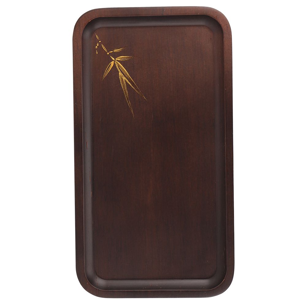 Bamboo Food Serving Plate Rectangular Tea Tray Snack Platter Household Kitchen