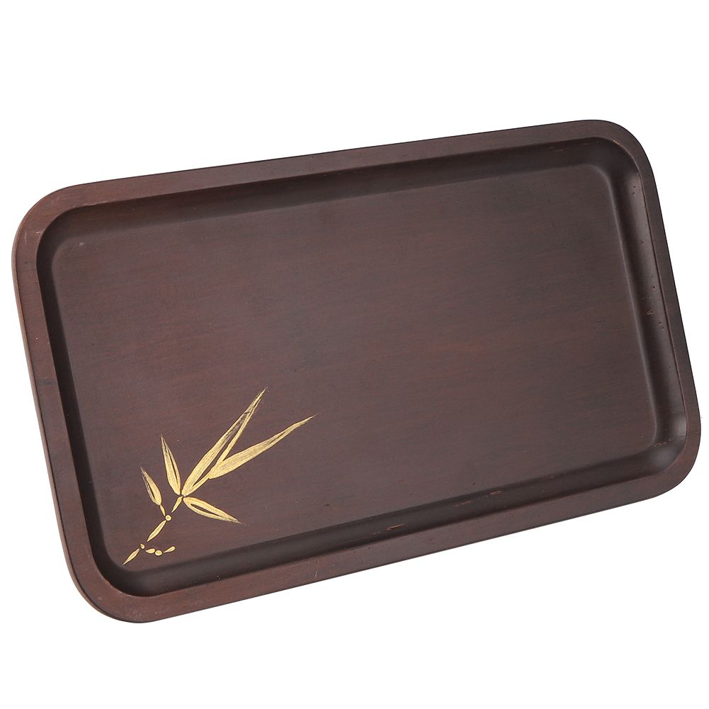 Bamboo Food Serving Plate Rectangular Tea Tray Snack Platter Household Kitchen view 3