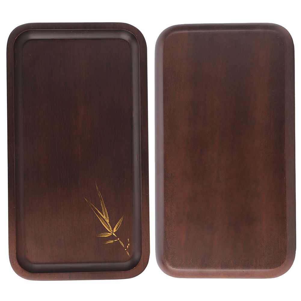 Bamboo Food Serving Plate Rectangular Tea Tray Snack Platter Household Kitchen view 5