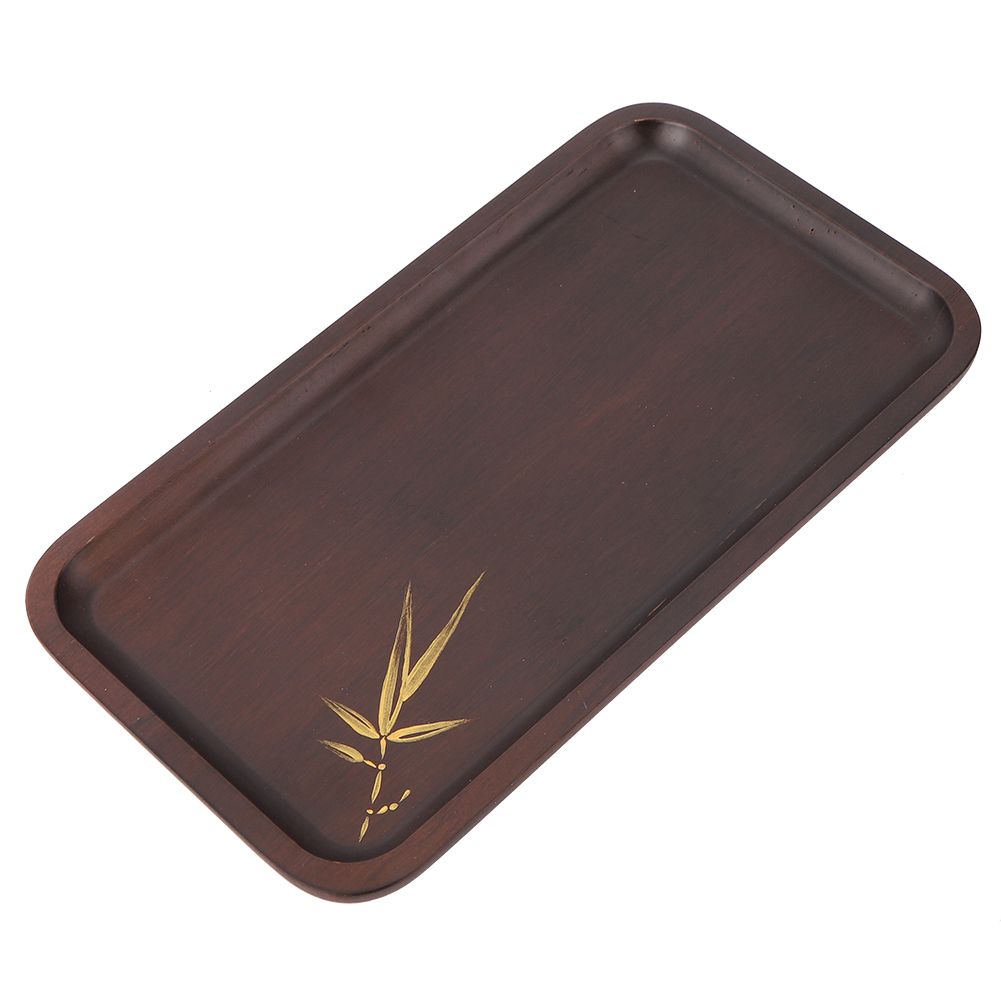 Bamboo Food Serving Plate Rectangular Tea Tray Snack Platter Household Kitchen view 7