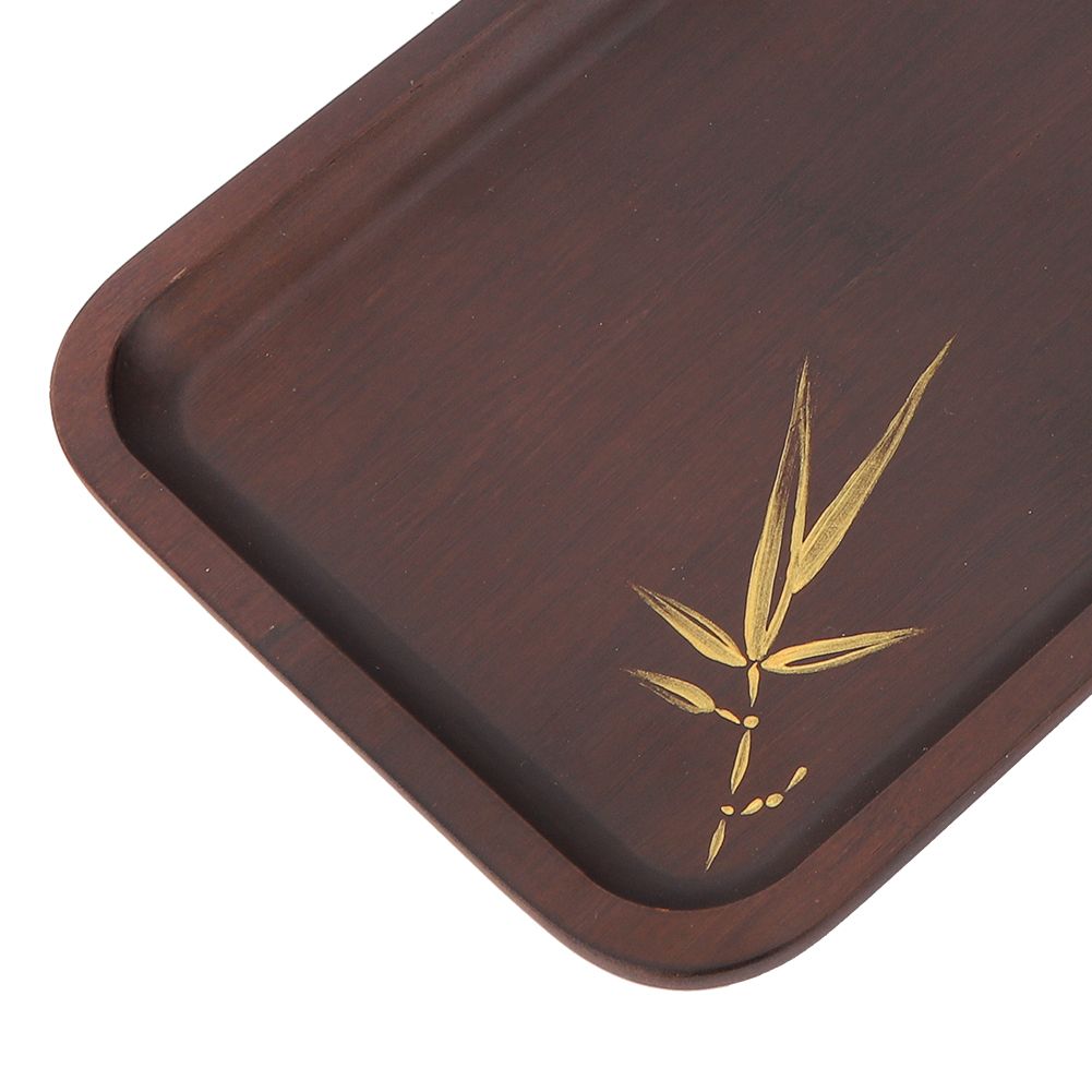 Bamboo Food Serving Plate Rectangular Tea Tray Snack Platter Household Kitchen view 11