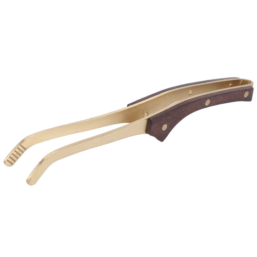 Antihot Wood Brass Tea Clip NonSlip Tea Set Tweezers Tea Ceremony Accessories