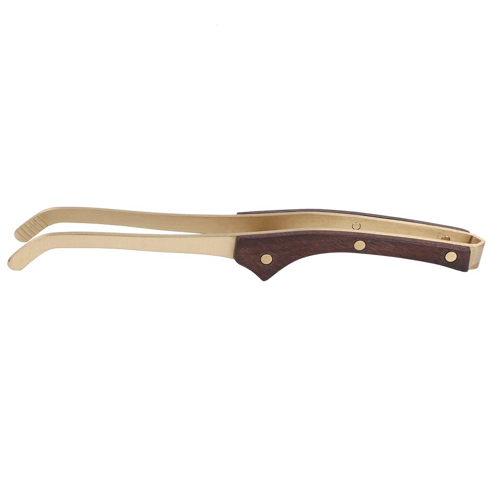 Antihot Wood Brass Tea Clip NonSlip Tea Set Tweezers Tea Ceremony Accessories view 3
