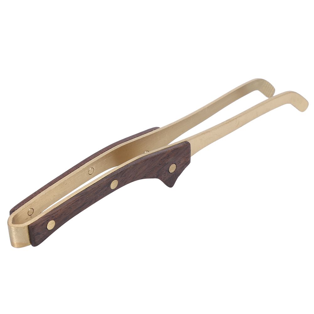 Antihot Wood Brass Tea Clip NonSlip Tea Set Tweezers Tea Ceremony Accessories view 5