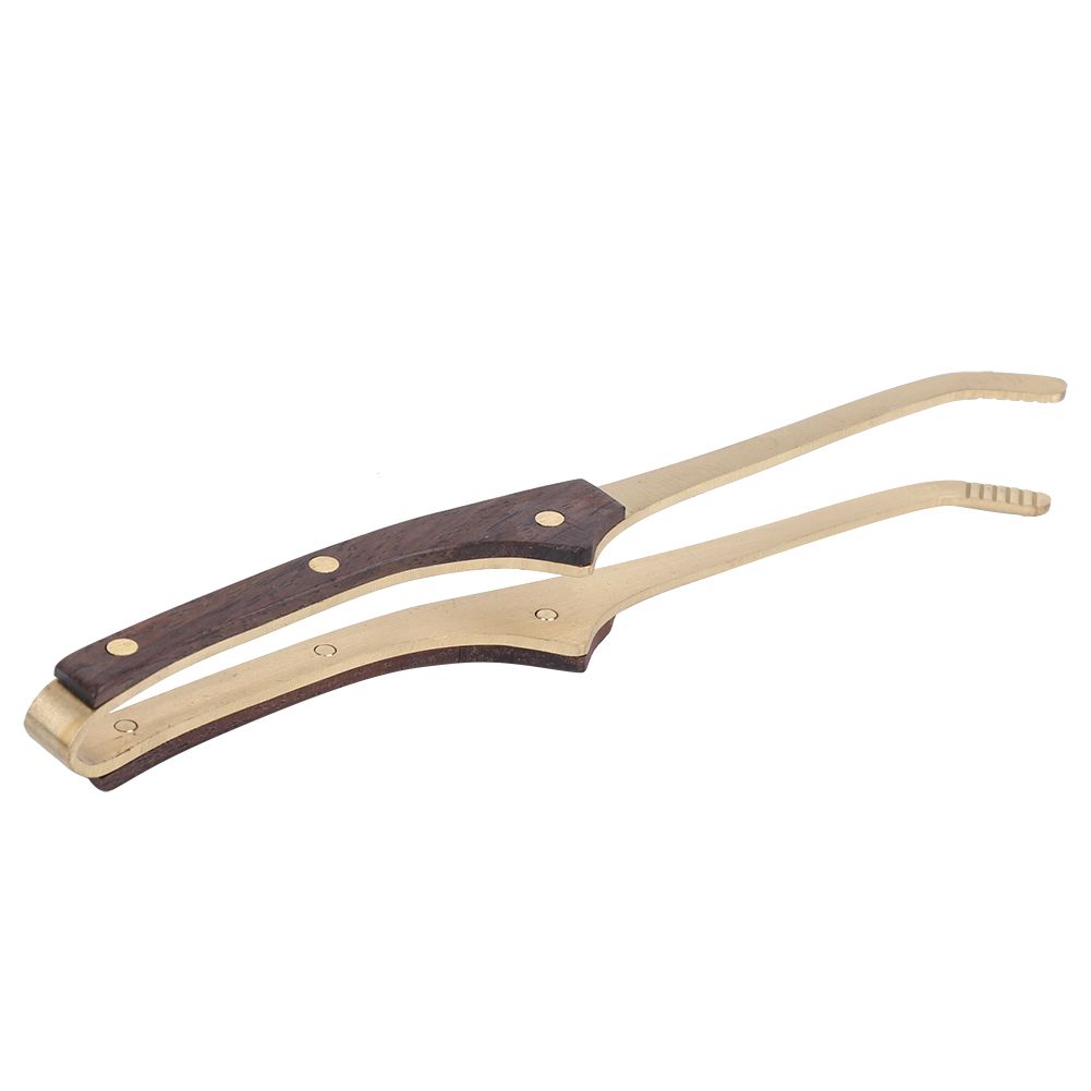 Antihot Wood Brass Tea Clip NonSlip Tea Set Tweezers Tea Ceremony Accessories view 7