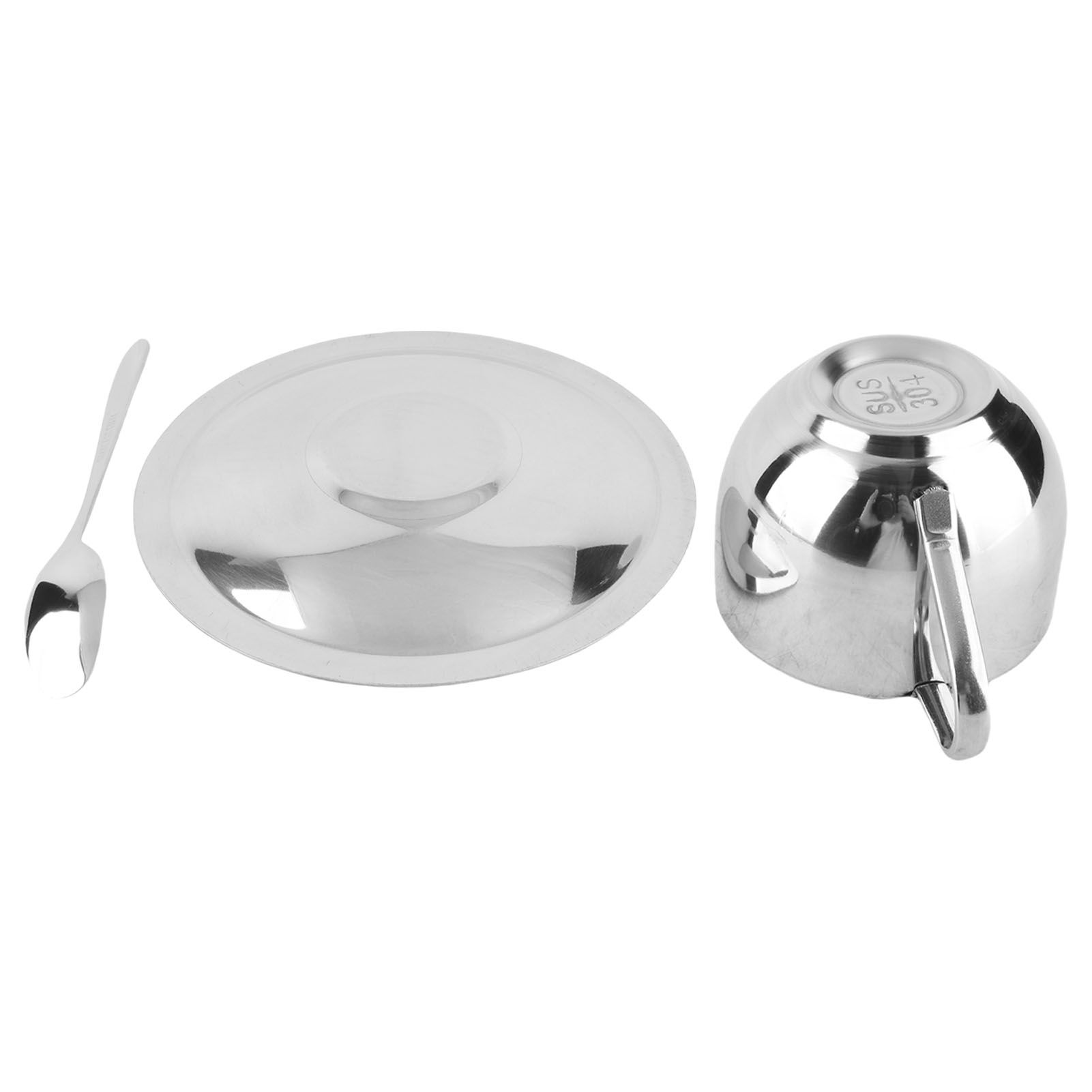 Anti‑Scald Stainless Steel Coffee Cup Mugs Cups with Spoon Saucer Set Tableware view 9