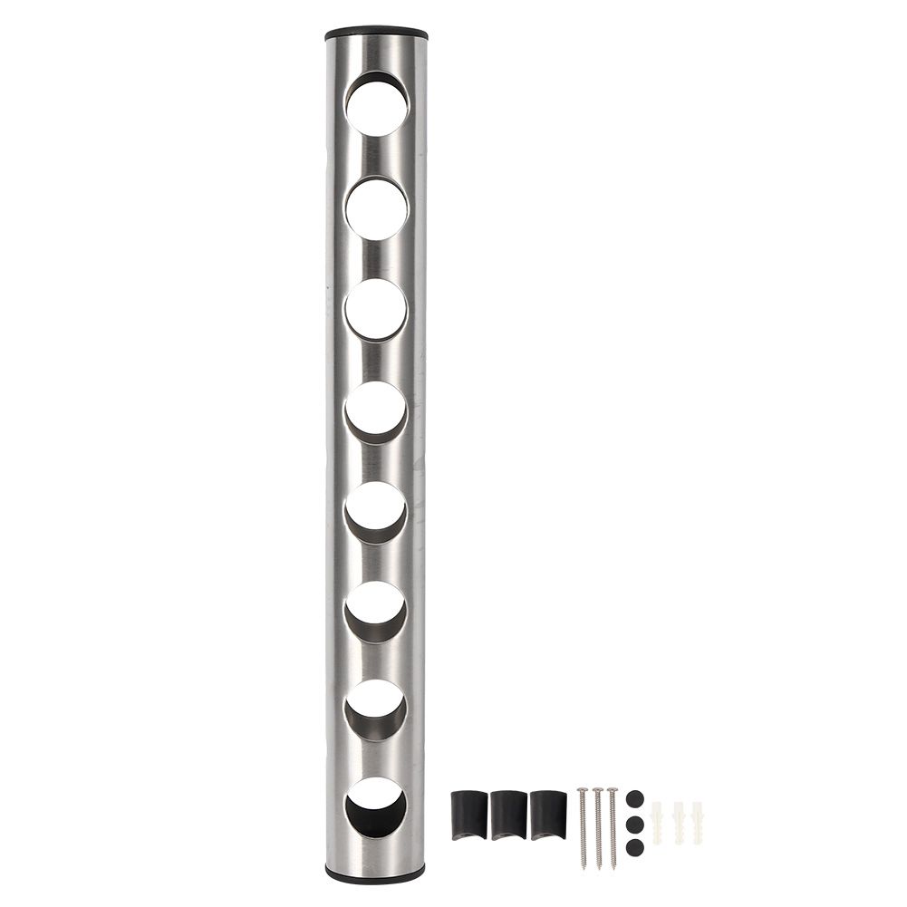 Stainless Steel Wall Mounted Vertical Red Wine Bottle Holder Rack for view 2