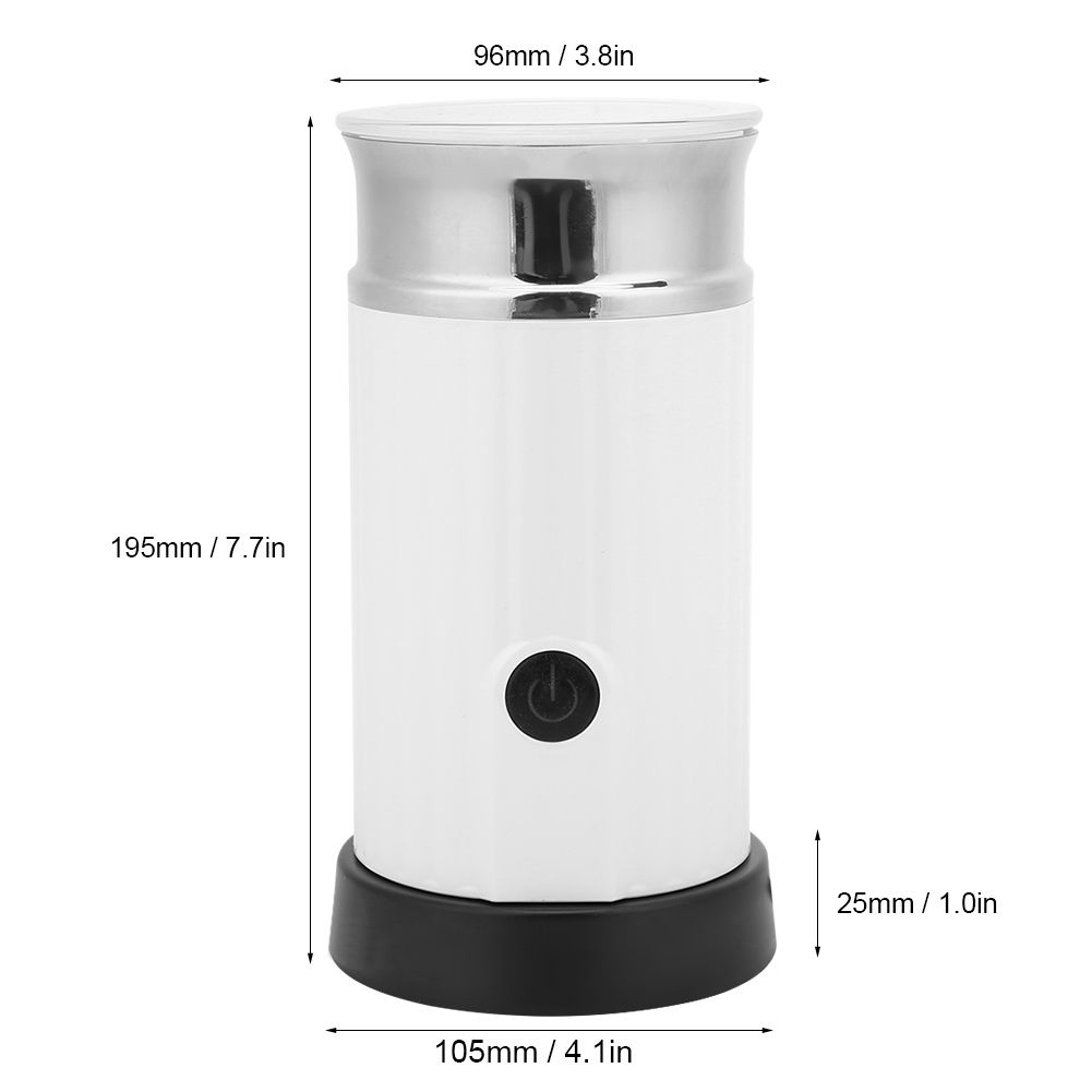 240ml Full‑Automatic Electric Milk Frother Machine Kitchen Tools White view 12