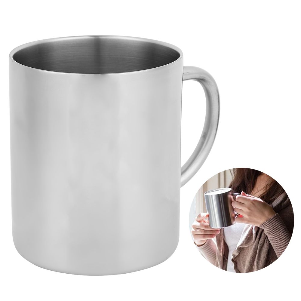 Portable DoubleLayer Stainless Steel Heat Insulation Coffee Mug Milk Cup with view 9