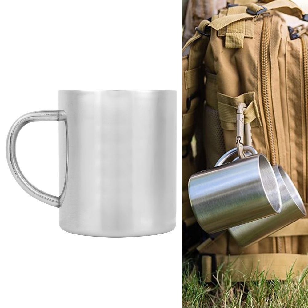 Portable DoubleLayer Stainless Steel Heat Insulation Coffee Mug Milk Cup with view 10