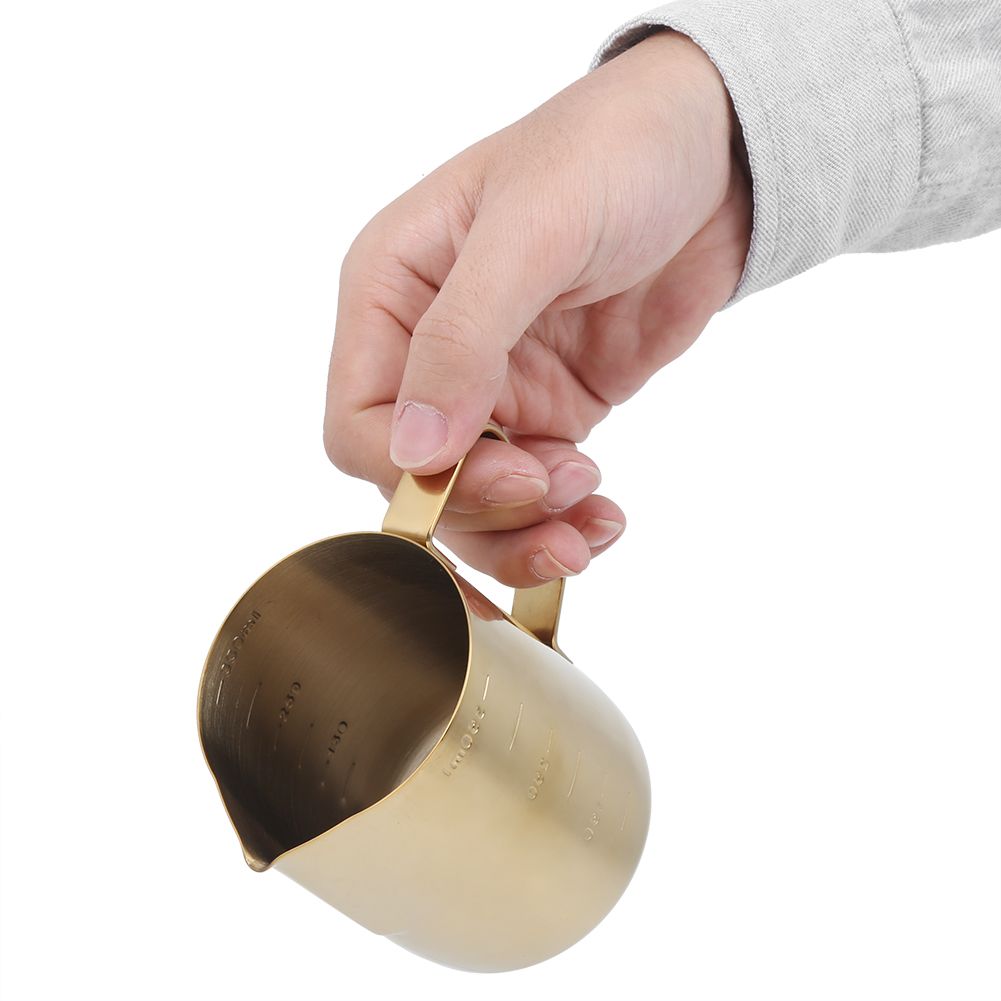 Stainless Steel Coffee Milk Frothing Cup Pitcher Jug with Scale for Home view 8