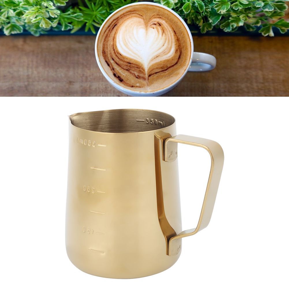 Stainless Steel Coffee Milk Frothing Cup Pitcher Jug with Scale for Home view 9