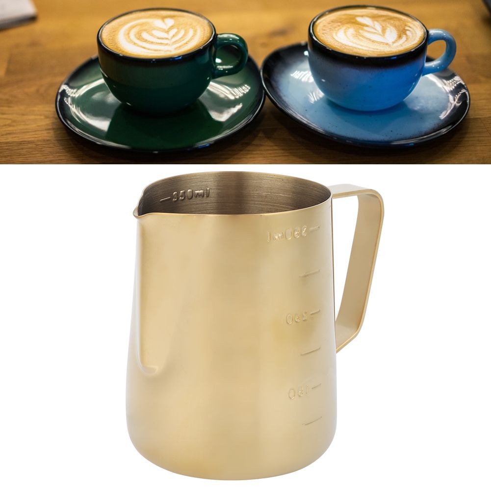 Stainless Steel Coffee Milk Frothing Cup Pitcher Jug with Scale for Home view 10