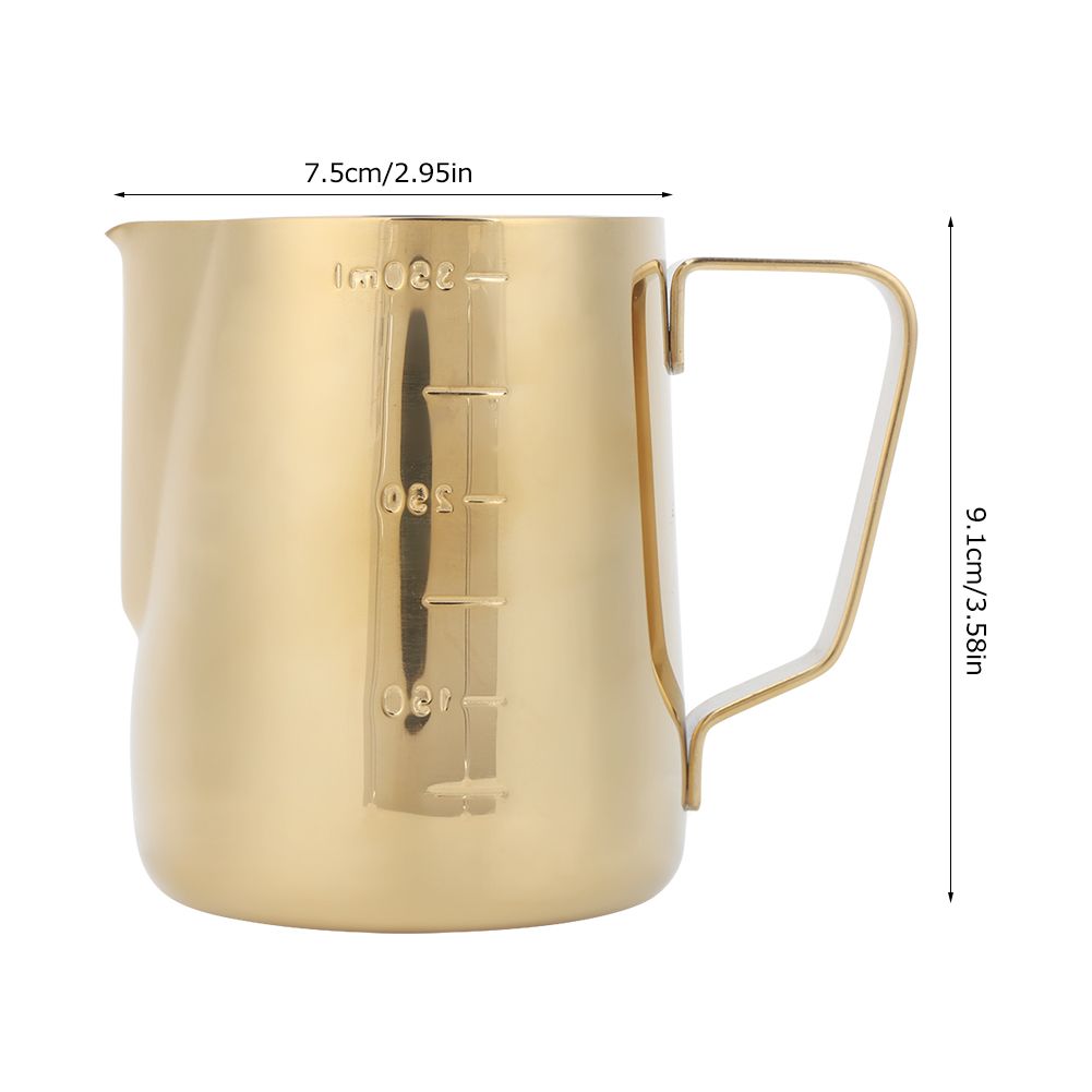 Stainless Steel Coffee Milk Frothing Cup Pitcher Jug with Scale for Home view 11