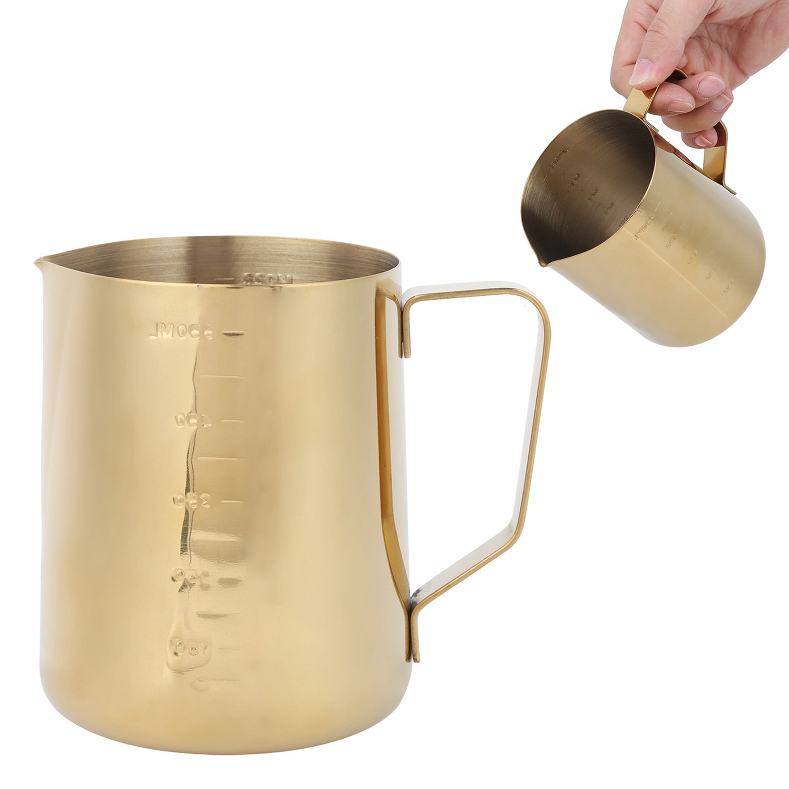 Stainless Steel Coffee Milk Frothing Cup Pitcher Jug with Scale for Home view 9