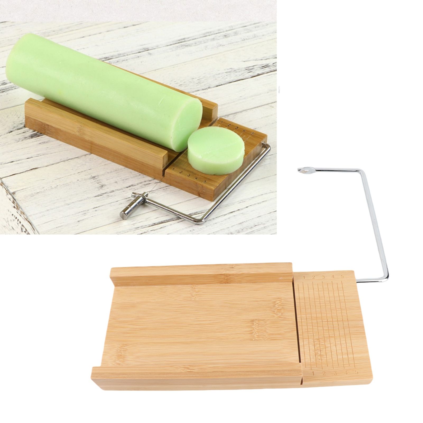 Bamboo Soap Cutter Cake DIY Candle Chocolate Food Soap Cutting Tool (Bamboo view 9