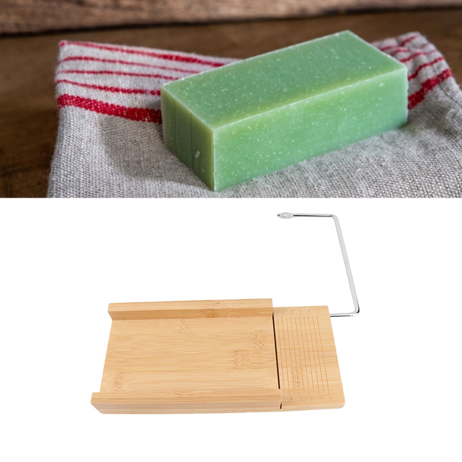 Bamboo Soap Cutter Cake DIY Candle Chocolate Food Soap Cutting Tool (Bamboo view 10