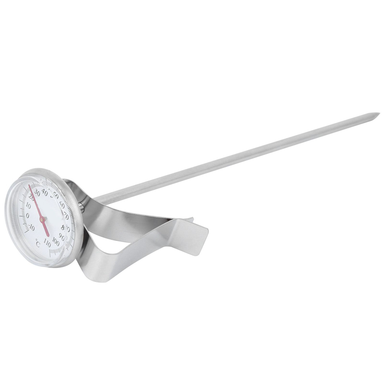 Adjustable Hanging Coffee Foaming Thermometer Temperature Gauge with Clip view 3