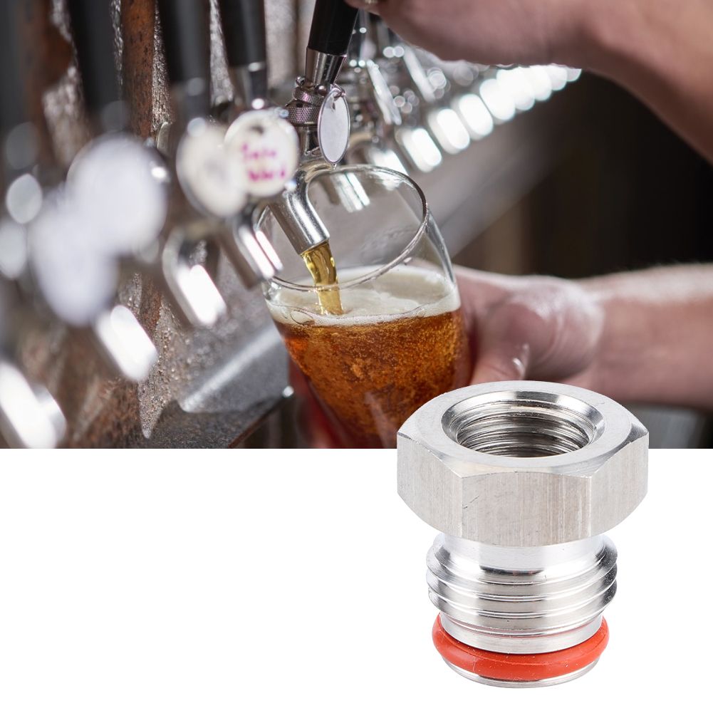 1/4in FFL x 19/32in‑18 UNF Plug Adapter Connector for Homebrew Beer Keg Parts view 9