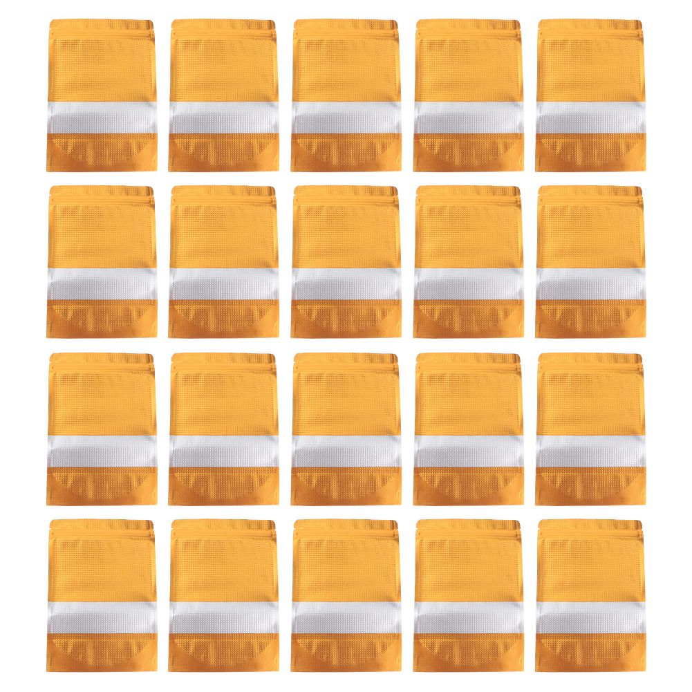 20pcs Kraft Paper Stand Bag Food Snack Candy Sealing Packing Bag with Window view 5