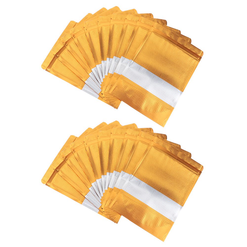 20pcs Kraft Paper Stand Bag Food Snack Candy Sealing Packing Bag with Window view 8