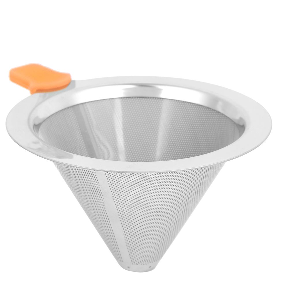 Coffee Maker Drip Filter Double Layer Stainless Steel Reusable Coffee Funnel