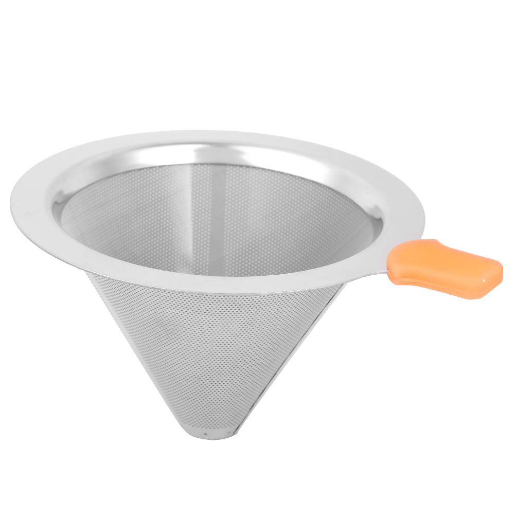 Coffee Maker Drip Filter Double Layer Stainless Steel Reusable Coffee Funnel view 3
